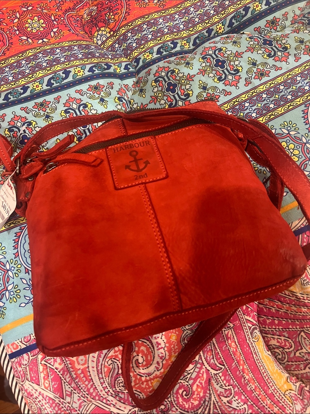 Harbor 2nd Rust sueded leather crossbody NWT